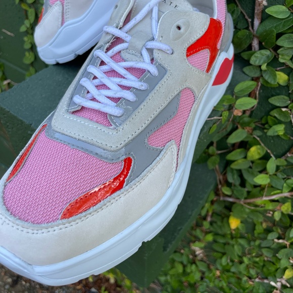 NWT | D.A.T.E. | Fuga Sneakers Pink/Red/Grey | US 9.5 - Picture 9 of 14